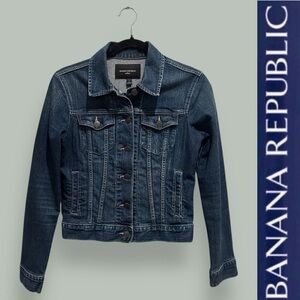 Banana Republic Classic Stretch‎ Denim Jacket in Indigo, Size SP, MSRP $90